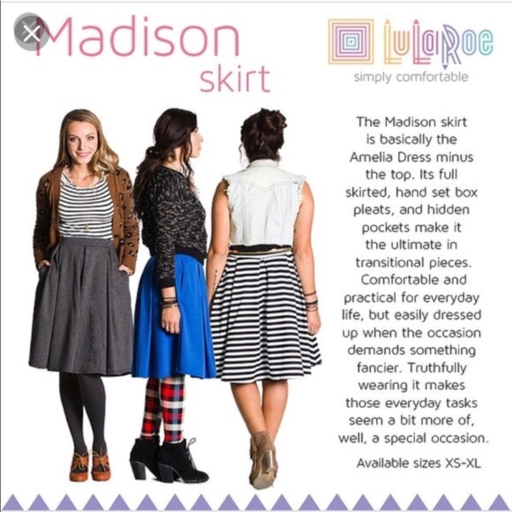 FINAL Price LuLaRoe | Madison Skirt Hidden Pockets - Picture 6 of 8